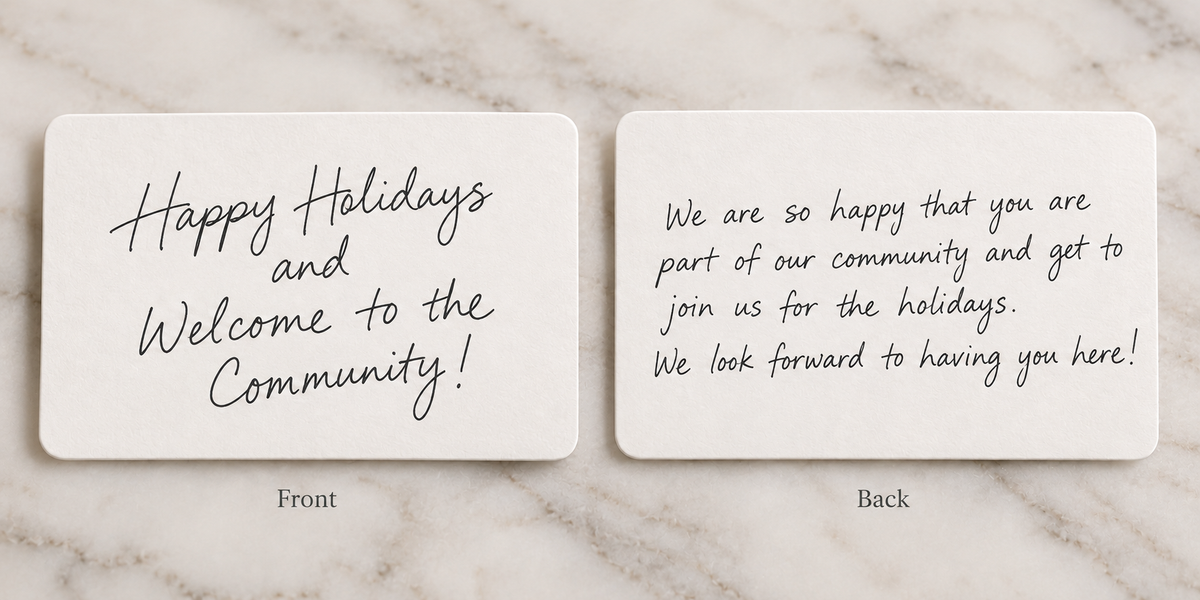 Add a Personal Hand Written Note